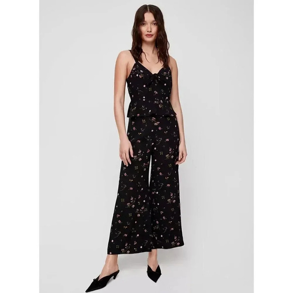 Aritzia Wilfred Bow Tank Floral Peplum Camisole - Picture 2 of 10